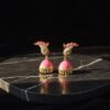 Pink Peacock Jhumka Earrings  Gold Plated Traditional Jewelry
