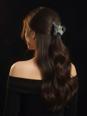 Elegant Bow Claw Hair Clip for Women | Resin Hair Accessory for Stylish Updos & Everyday Wear