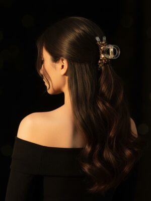 Elegant Bow Claw Hair Clip for Women | Resin Hair Accessory for Stylish Updos & Everyday Wear