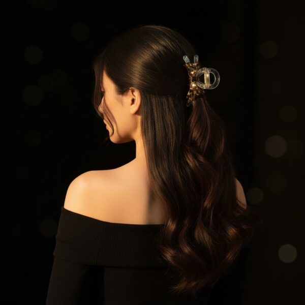 Elegant Bow Claw Hair Clip for Women | Resin Hair Accessory for Stylish Updos & Everyday Wear