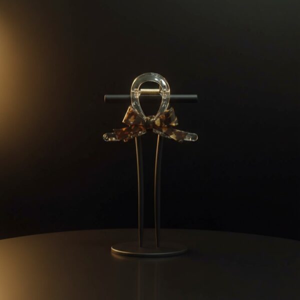 Elegant Bow Claw Hair Clip for Women | Resin Hair Accessory for Stylish Updos & Everyday Wear