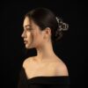 Clear Bow Claw Hair Clip for Women | Stylish Resin Hair Accessory for Buns, Updos & Everyday Elegance