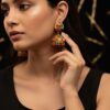 Handcrafted Multicolor Gemstone ( kundan) Jhumka Earrings | Bridal & Festive Traditional Earrings