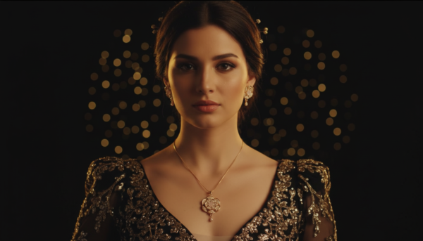 Vintage Floral Gold Plated Necklace Set with White Stone | Antique Filigree Design Pendant with Matching Drop Earrings | Bridal Wedding Party Wear Jewelry Set for Women