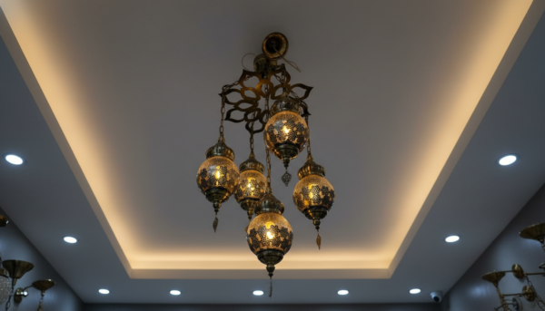 3d7d241b-4a11-472c-8b06-c74ab6384033 Turkish Mosaic Chandelier 6-Light Ottoman Glass Globe Pendant Lamp - Handcrafted Moroccan Style Ceiling Light Fixture for Living Room, Dining Room, Bedroom